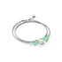 Émeraude | Argent sterling .925 | Bracelet de cheville fermoir infini en verre sirène